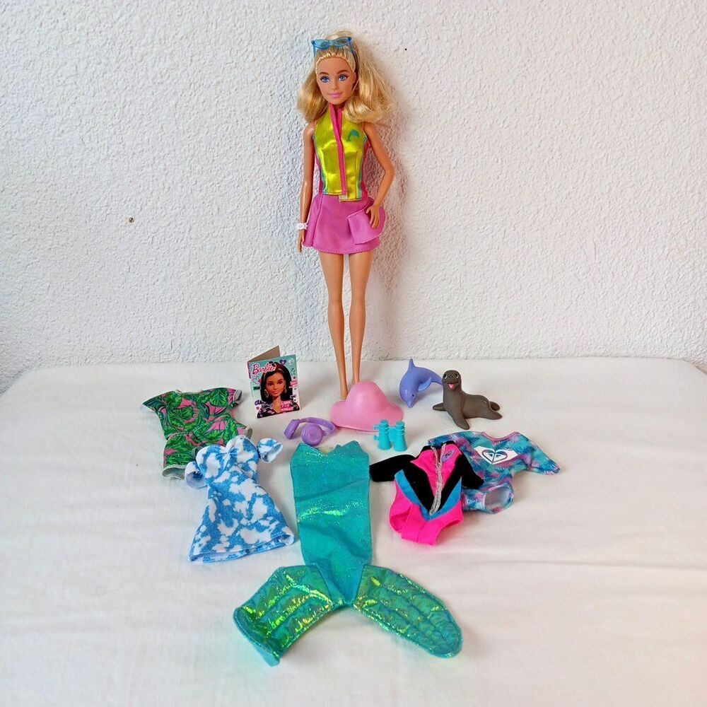 Barbie Ocean Theme Marine Biologist  Lot Extra Clothes and Accessories Some Vtg